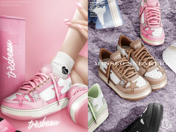 Alpha tres beau minseo sneakers - The Sims 4 Custom Content