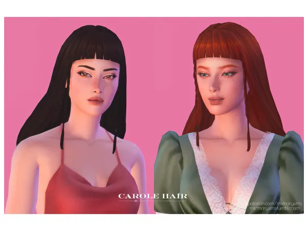Sims 4 CAROLE HAIR by msmarysims