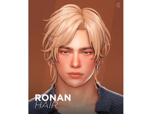 Sims 4 Ronan Hair by johnnysims
