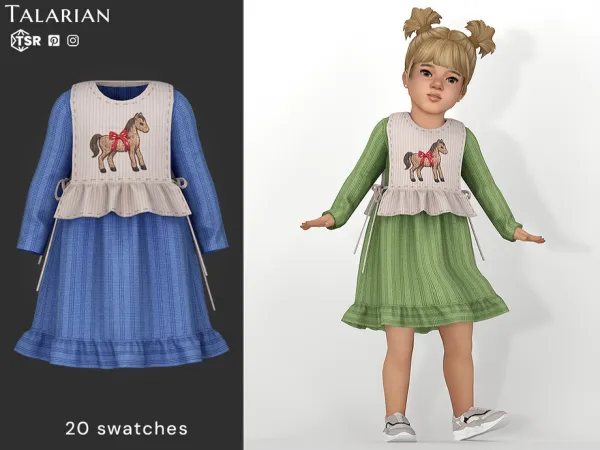 Emersyn Dress With Embroidered Apron by talarian