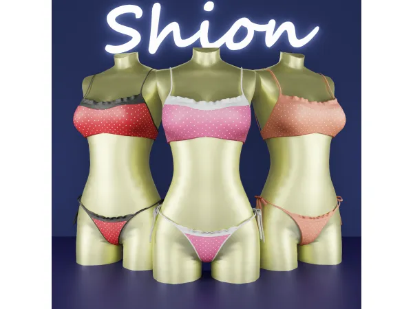 Alpha Shion Dolla Pinky Dots Set - The Sims 4 Custom Content