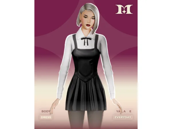 Sims 4 Noir Dress by milliancc