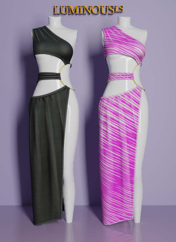 Alpha LS Claudya Long Dress by mayoret - The Sims 4 Custom Content