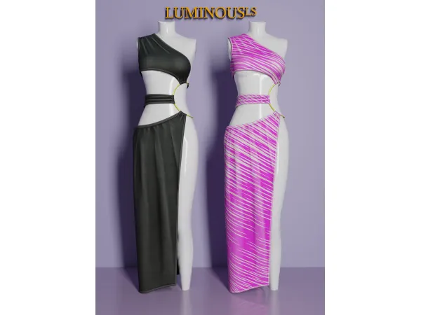Alpha LS Claudya Long Dress - The Sims 4 Custom Content