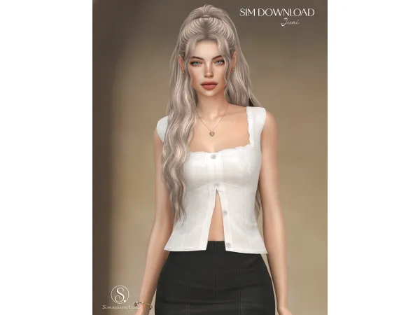 Alpha Vilhelmina Tank Top Sim Download by Simsessentials - The Sims 4 Custom Content