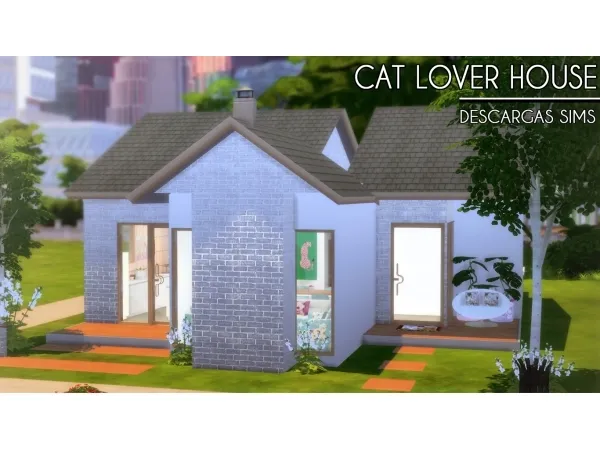 Alpha Cat Lover House Base Game - The Sims 4 Custom Content