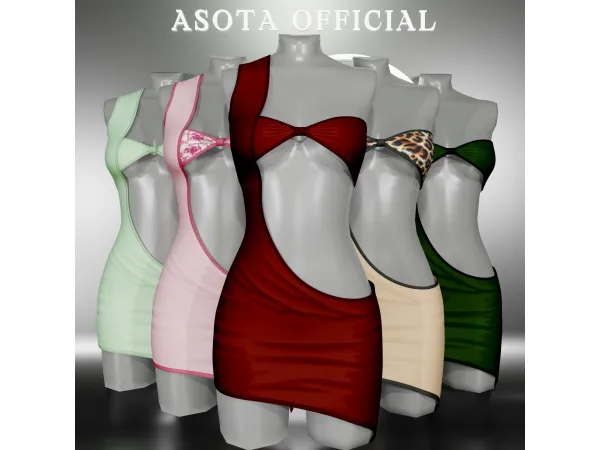 Alpha [ASOTA OFFICIAL] Tamara Short Dress - The Sims 4 Custom Content