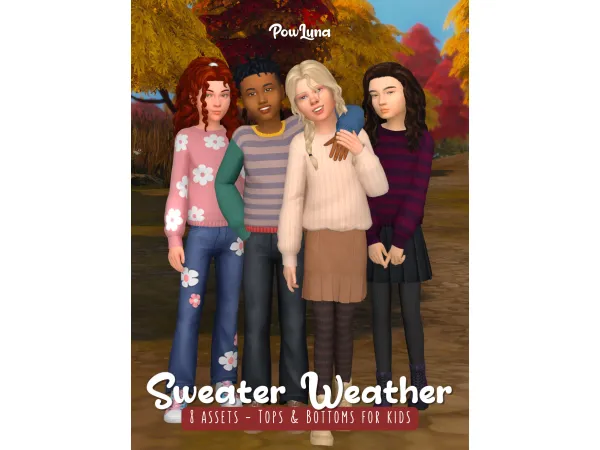 Maxis Match SWEATER WEATHER set by powluna - The Sims 4 Custom Content