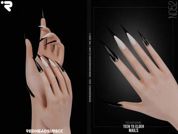 Alpha AF NAILS N052 - The Sims 4 Custom Content