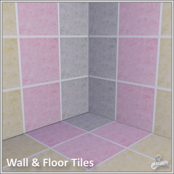 Maxis Match Wide White Joint Floor and Wall Tiles by mde - The Sims 4 Custom Content