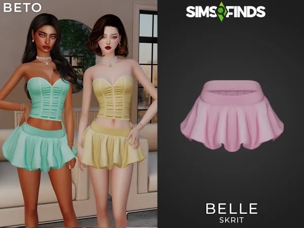 Alpha Belle (Skirt) by Beto_ae0 - The Sims 4 Custom Content