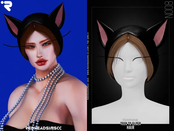 Alpha AF HAIR N008 - The Sims 4 Custom Content