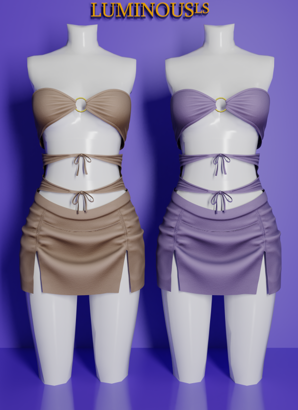 Alpha LS Shizu Mini Dress by mayoret - The Sims 4 Custom Content