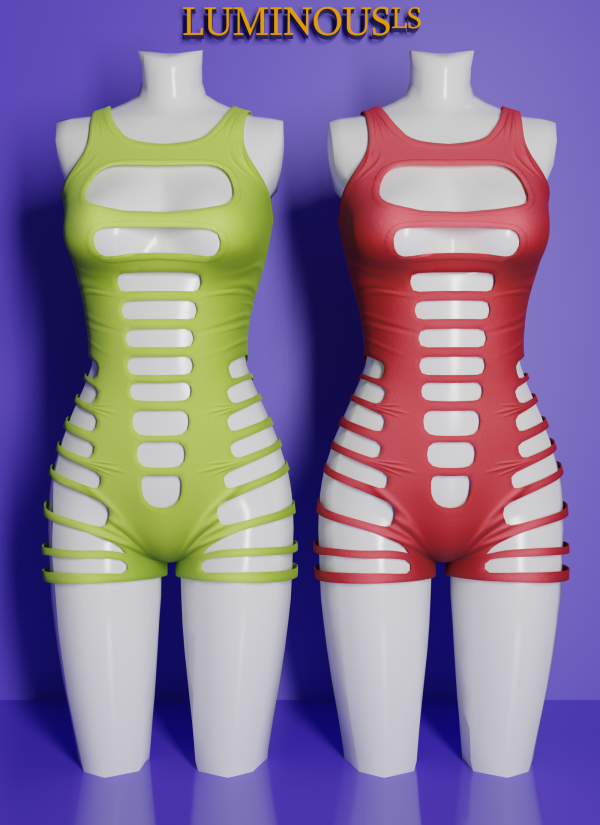 Alpha LS Monika Romper by mayoret - The Sims 4 Custom Content