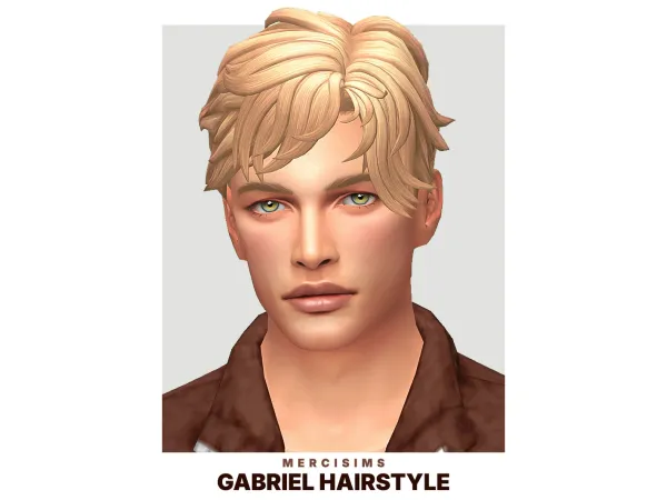 Sims 4 Gabriel Hairstyle by mercisims