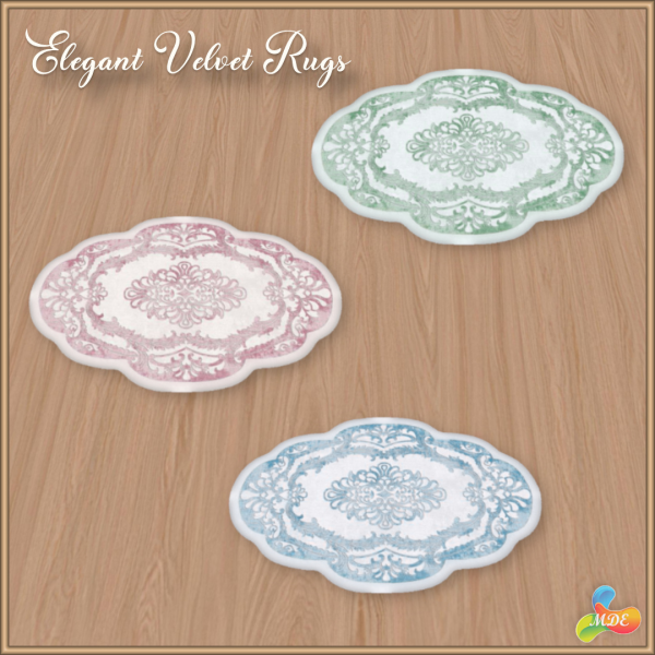 Maxis Match Elegant Velvet Rugs by mde - The Sims 4 Custom Content