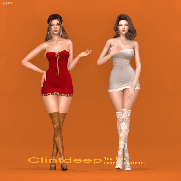 Alpha Clintdeep Angeline Dress by clintdeep - The Sims 4 Custom Content