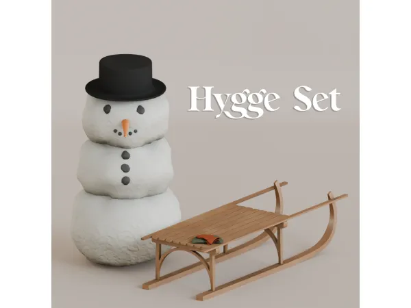 Sims 4 Alpha Decorações de Natal CC: Hygge Set by mechtasims
