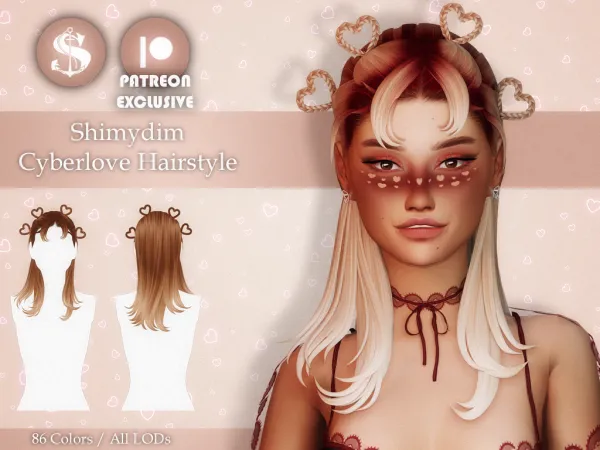 Maxis Match Shimydim Cyberlove Hairstyle Maxis Match - The Sims 4 Custom Content