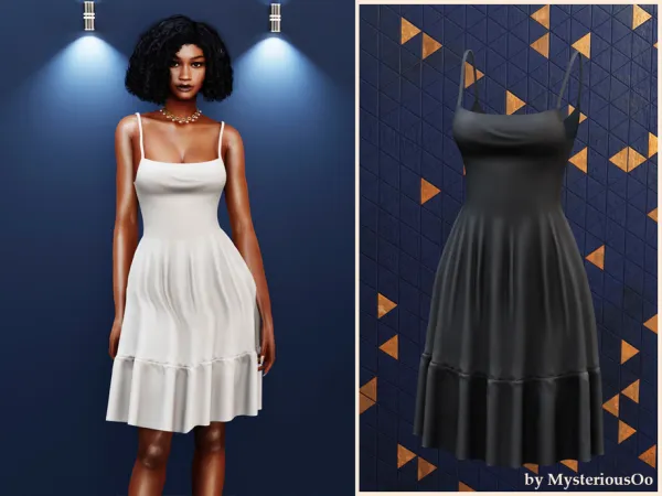 Sims 4 Soft flow midi dress by MysteriousOo