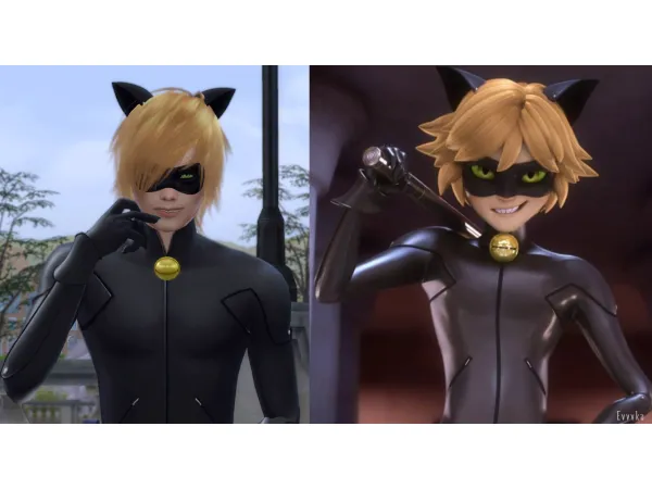 Mix Adrien Agreste Cat Noir by Evvvka - The Sims 4 Custom Content