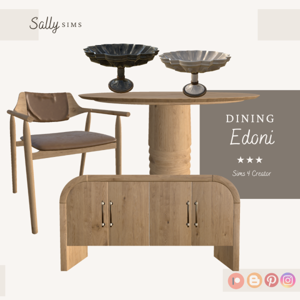 Alpha Dining EDONI by sally4sims - The Sims 4 Custom Content