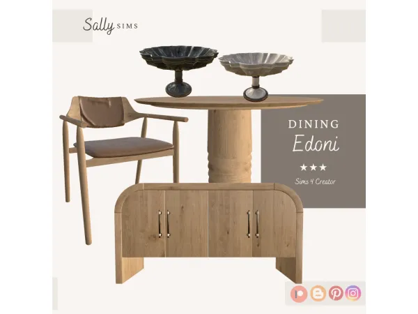 Alpha Dining EDONI - The Sims 4 Custom Content