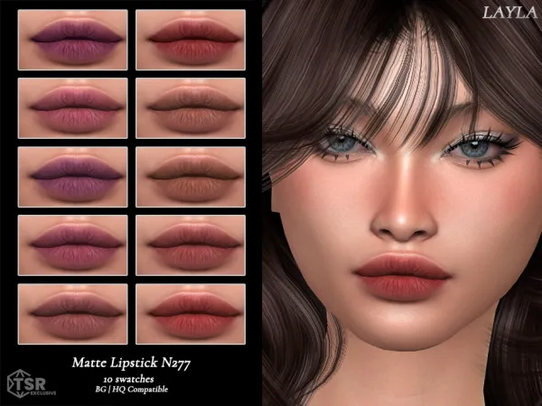 Sims 4 tsr Matte Lipstick N277