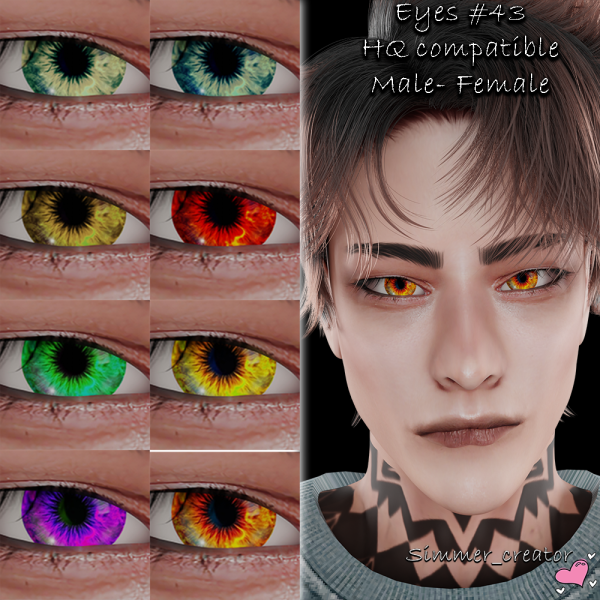 Alpha Eyes 43 by simmer_creator - The Sims 4 Custom Content