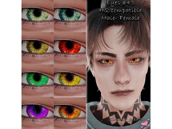 Alpha Eyes 43 - The Sims 4 Custom Content