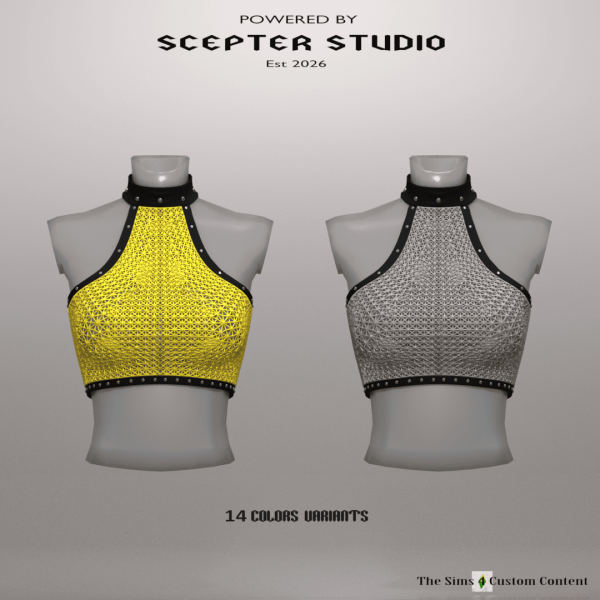 Alpha Alliana Crop Top by scepterstudio - The Sims 4 Custom Content