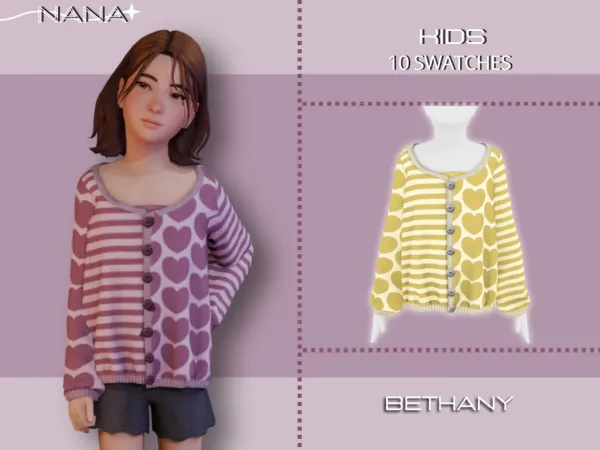 Maxis Match 7NANA (Bethany) Asymmetrical Sweater - The Sims 4 Custom Content
