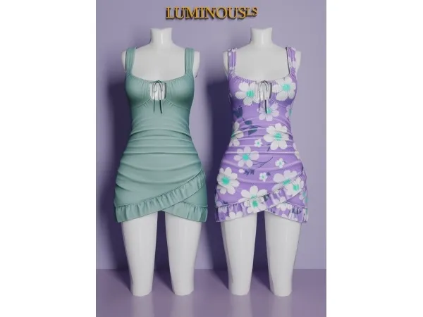 Alpha LS Moky Mini Dress - The Sims 4 Custom Content