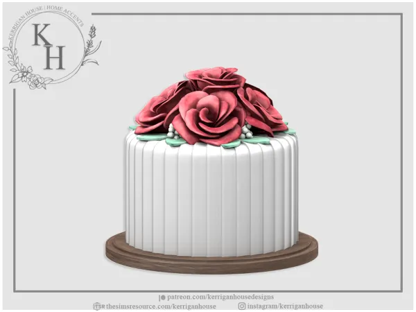 Alpha [khd] sweetheart blossom cake - The Sims 4 Custom Content