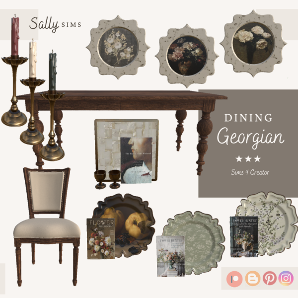 Alpha Dining GEORGIAN by sally4sims - The Sims 4 Custom Content