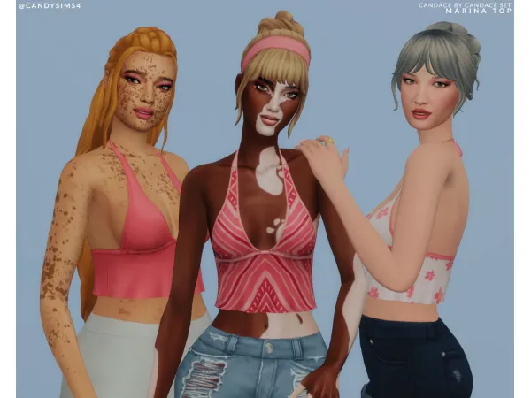 Sims 4 CXC | MARINA TOP by candysims4