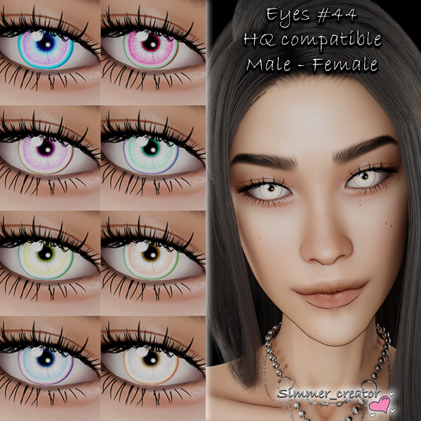 Alpha Eyes 44 by simmer_creator - The Sims 4 Custom Content