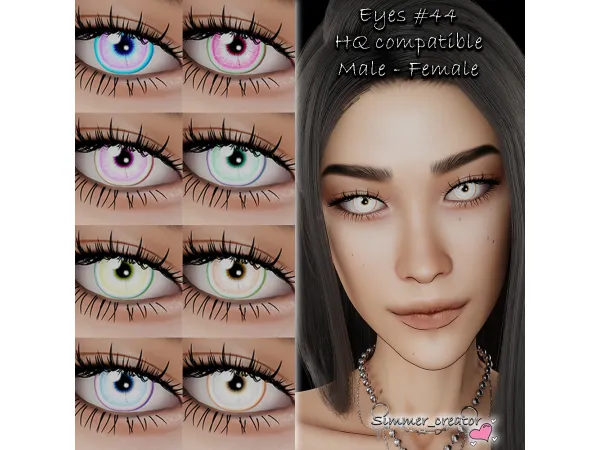 Alpha Eyes 44 - The Sims 4 Custom Content