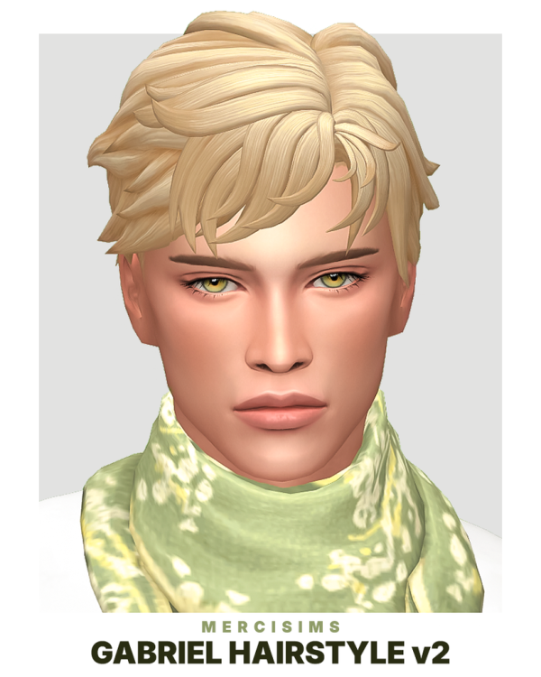 Maxis Match Gabriel Hairstyle v2 by simsfinds - The Sims 4 Custom Content