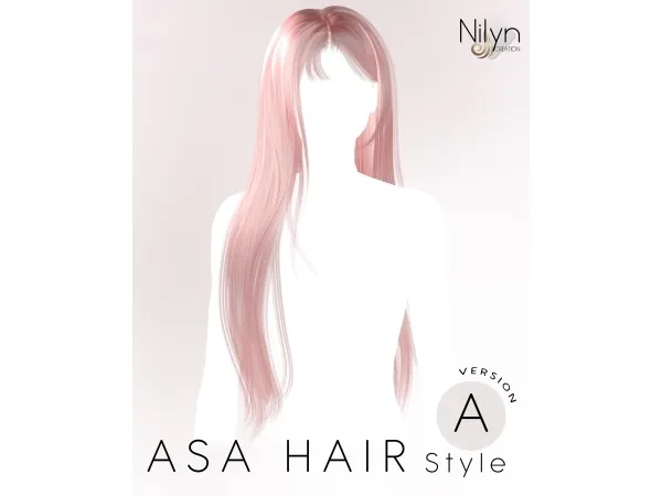 Alpha NILYN ASA HAIR STYLE A - The Sims 4 Custom Content