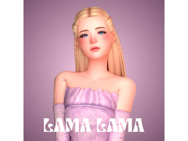 Maxis Match Hair Rapunzel by LamaLamaLove - The Sims 4 Custom Content