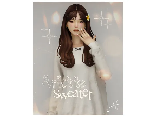 Maxis Match heartquake arietta sweater - The Sims 4 Custom Content