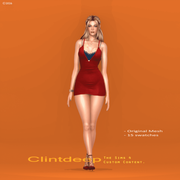 Alpha Clintdeep Rachel Bodycon Dress by clintdeep - The Sims 4 Custom Content