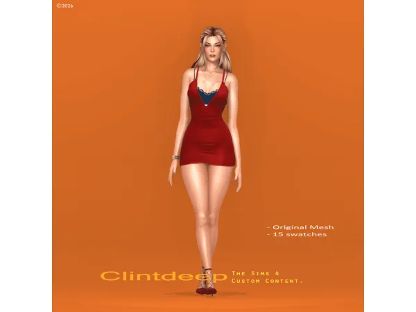 Sims 4 Clintdeep TS4 CC Rachel Bodycon Dress