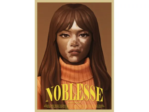Sims 4 noblesse hair by dogsill