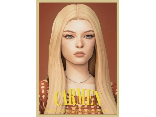 Sims 4 carmen hair by dogsill