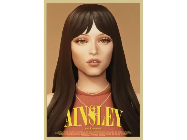 Sims 4 ainsley hair by dogsill