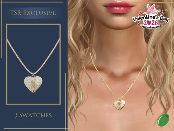 Sims 4 Heart Locket Necklace