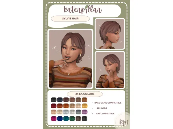 Sims 4 Sylvie Hair by katerp1llar