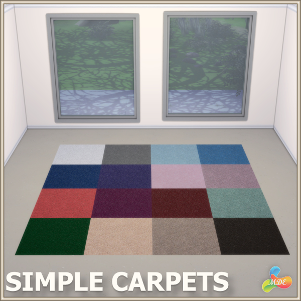 Maxis Match Just Simple Carpets by mde - The Sims 4 Custom Content